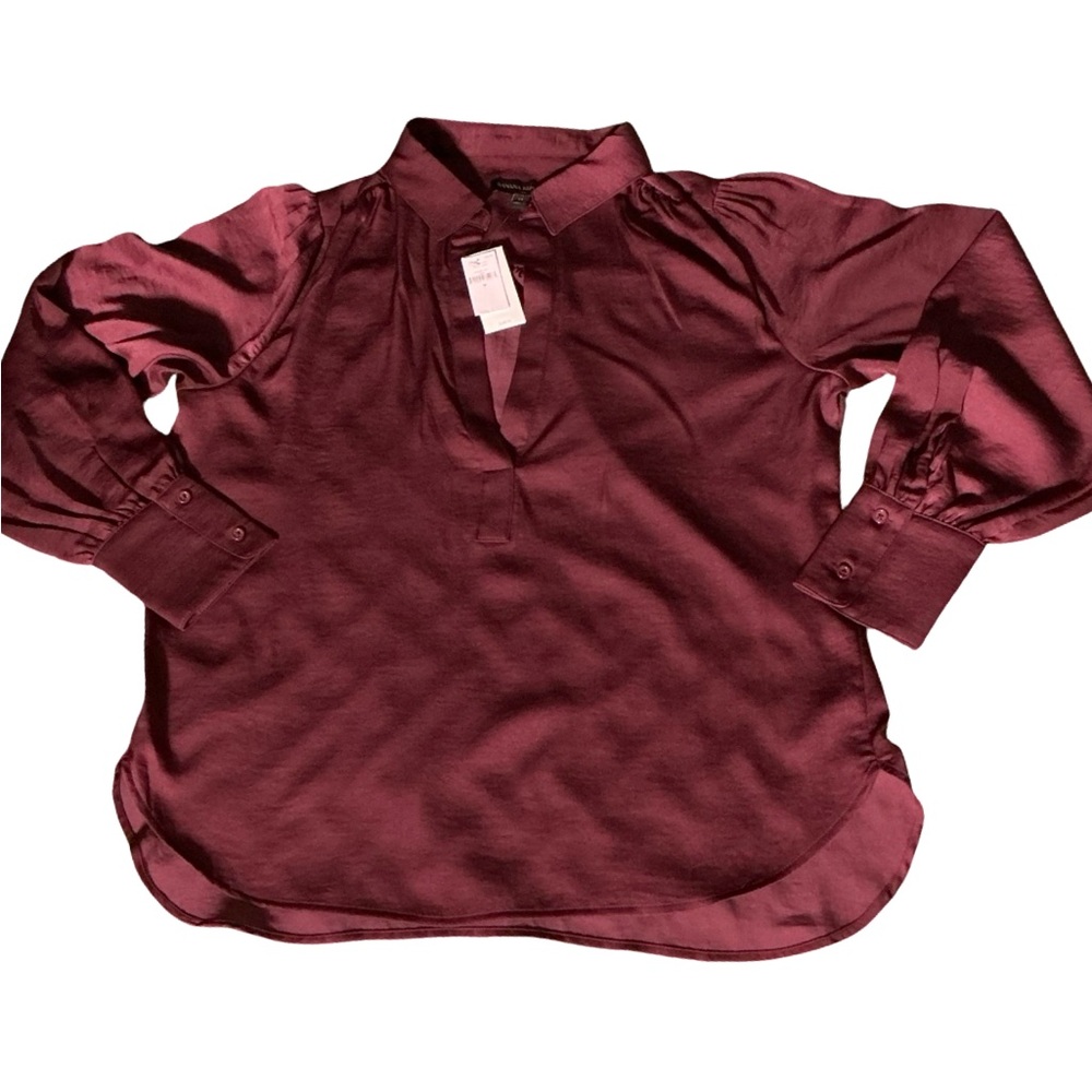 Banana Republic 💕Collared💕 Deep V-Neck Pullover Blouse - SZ M